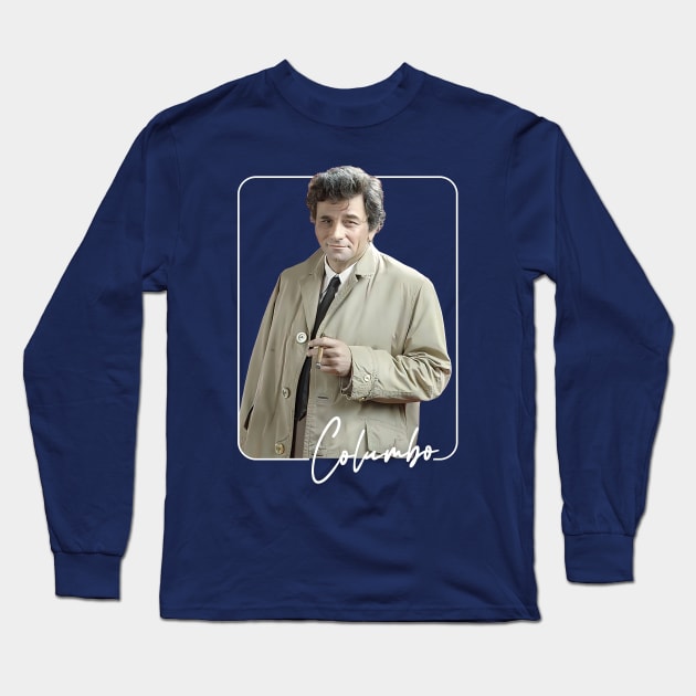 Columbo / Vintage Style Retro TV Long Sleeve T-Shirt by DankFutura